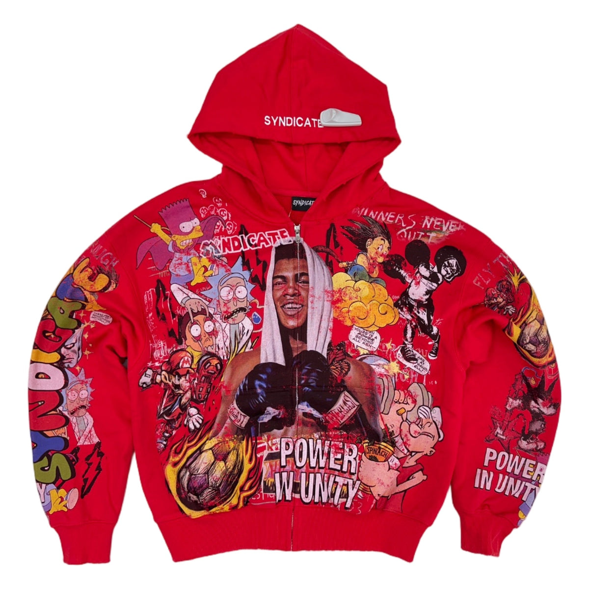 syndicate unity zip up red