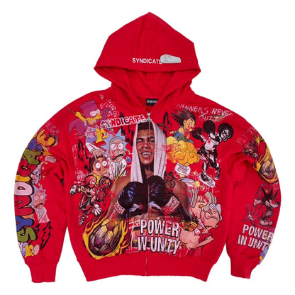 syndicate unity zip up red