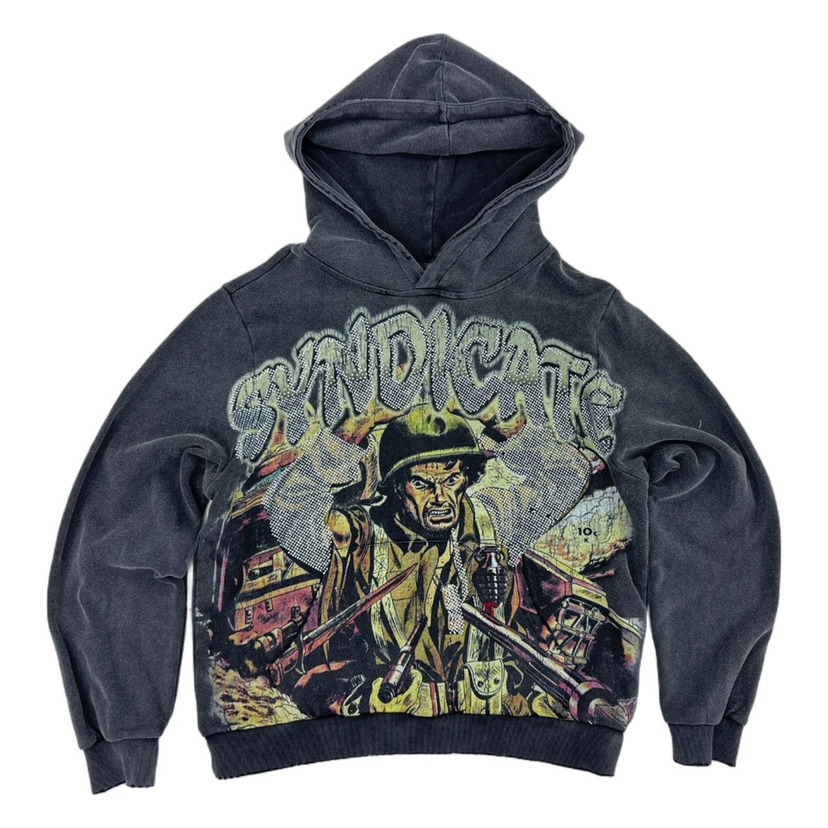 syndicate war hoody black wash