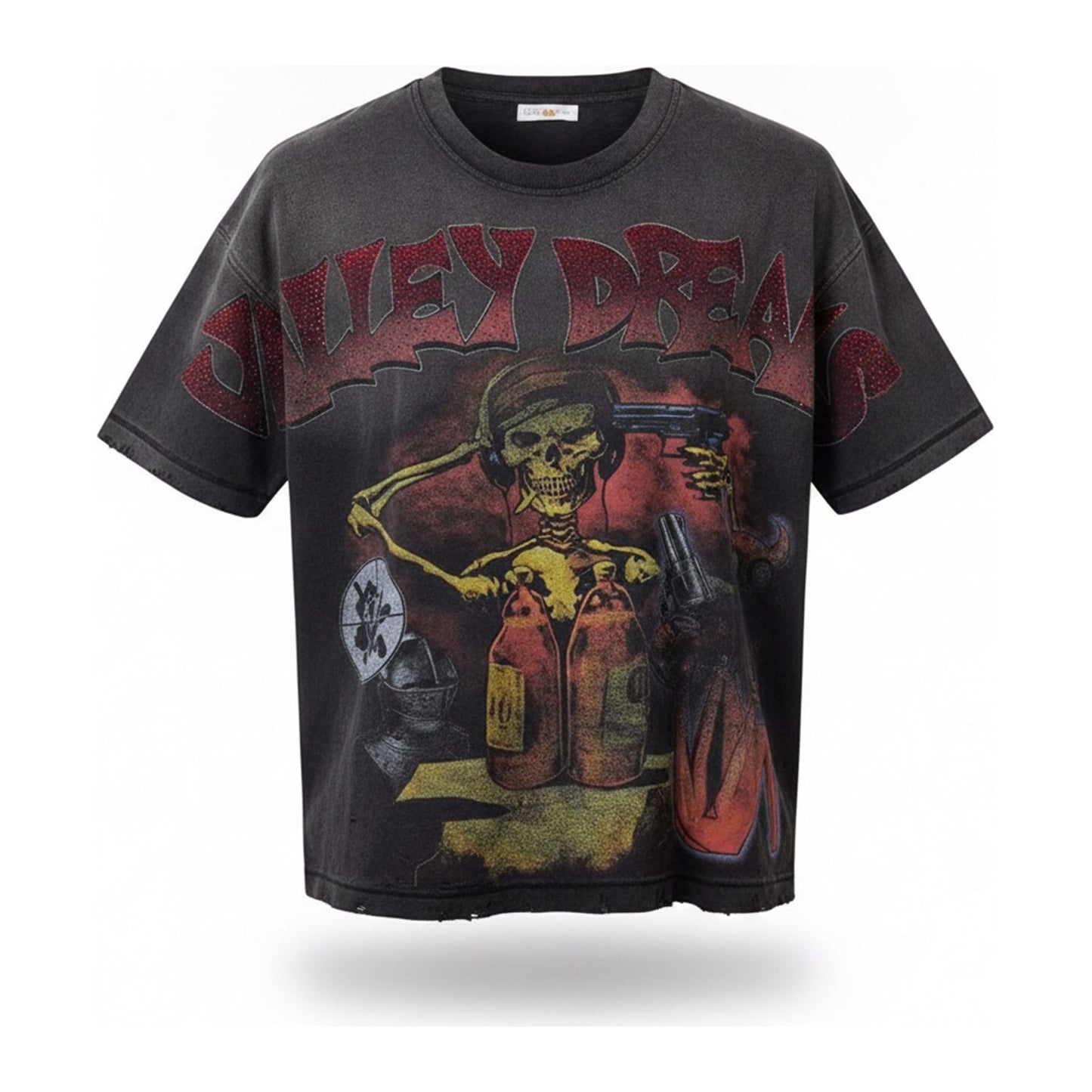 Valley Dreams "Excuse Me F**k You" Washed Tee — Black - ghost mannequin