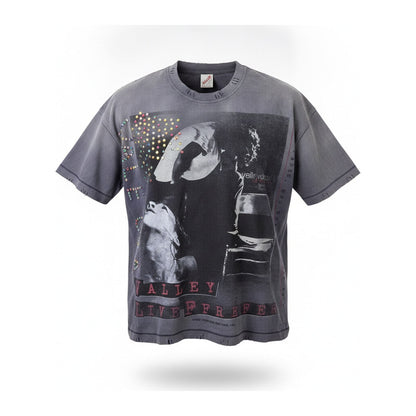 Valley Dreams "Love Fades" Photo Tee — Grey Wash - ghost mannequin