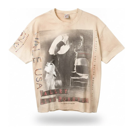 Valley Dreams "Love Fades" Photo Tee — Tan Wash - ghost mannequin