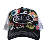 Von Dutch Kustom Kulture Trucker Cap — Black/White