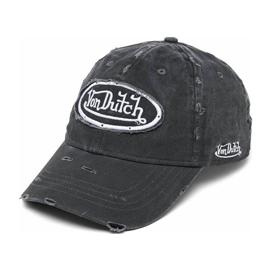 Von Dutch Washed Distressed Cap — Black