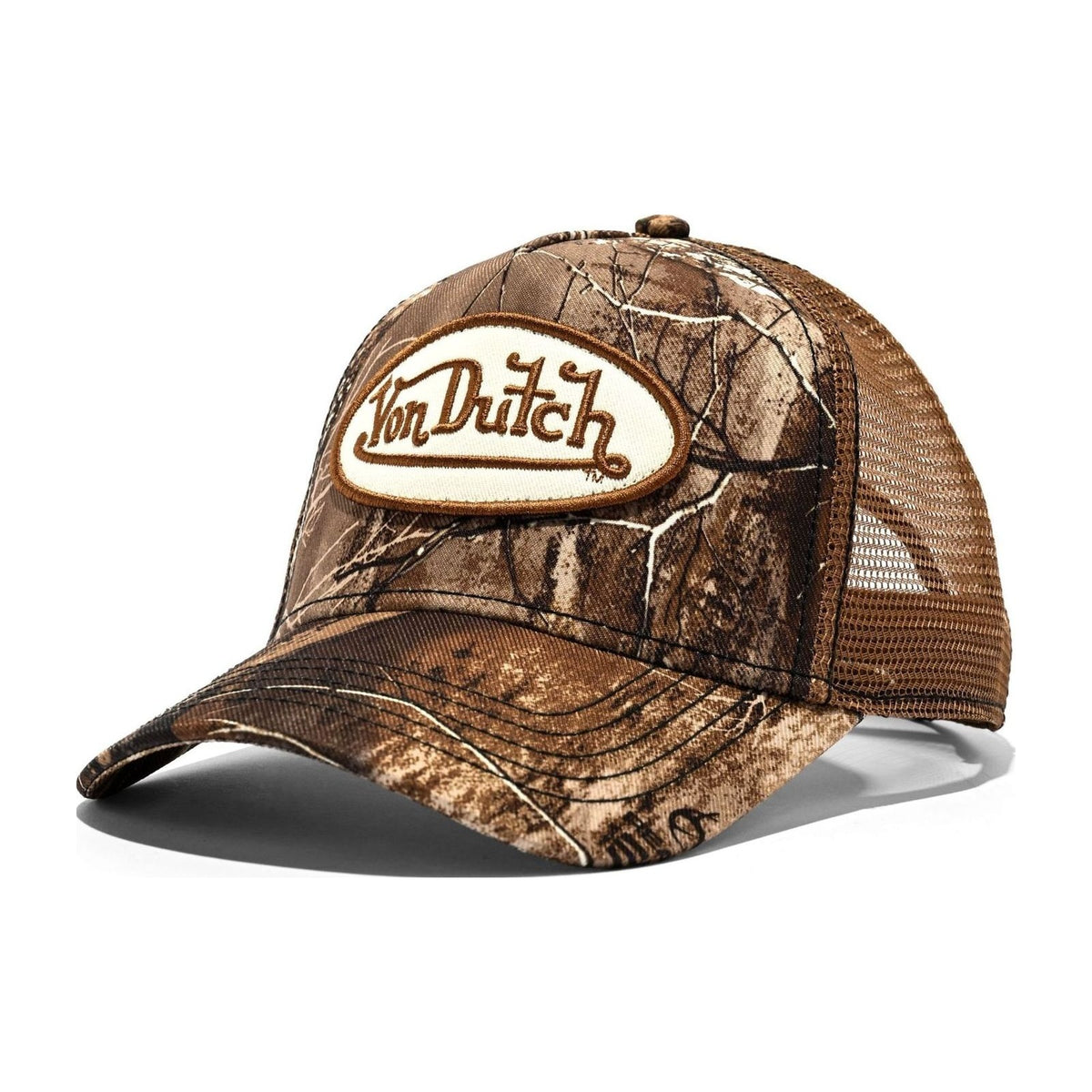 Von Dutch Camo Trucker Cap — Brown