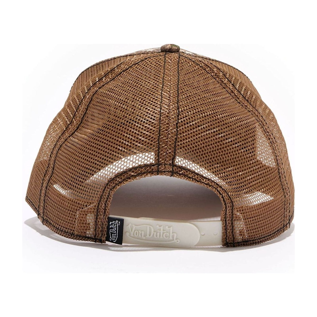 Von Dutch Camo Trucker Cap — Brown — back