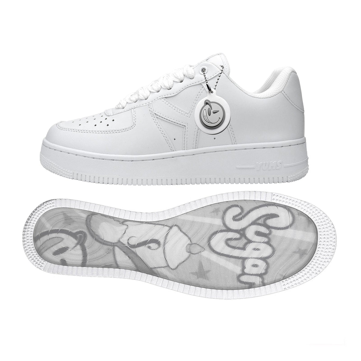 Yums Sugar sneaker, side profile and sole art